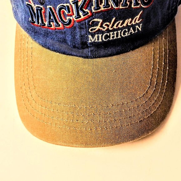 Mackinac Island MI Embroidered Denim Twill Ball Cap by JHats ~ Adj ~ New w/o Tag - Picture 11 of 12